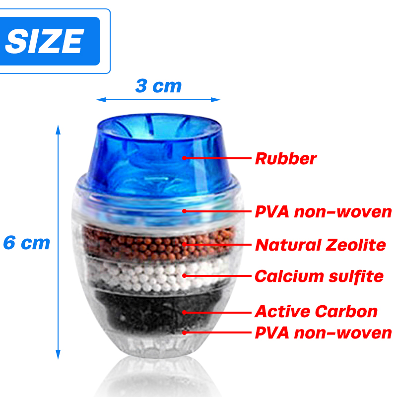 推荐5 Layers Activated Carbon Water Purifier Kitchen Tap Fil