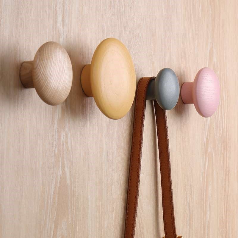 简约原木衣柜外侧面挂钩免打孔挂衣钩柜子免钉粘钩实木单钩,纺织面料/辅料/配套,纺织机械配件,淘宝优惠券,粉丝福利购,淘宝优惠卷