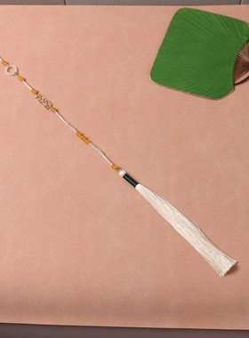 古风长璎珞背云超长流苏复古百搭中式明制国潮马面裙旗.袍汉服配