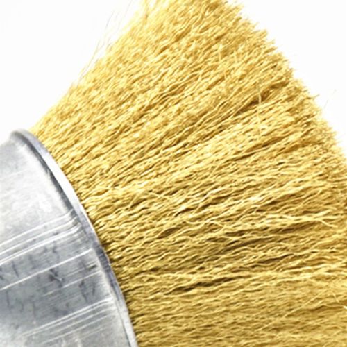 定制杆碗钢丝刷带柄碗型实心铜丝抛光轮木工家具打磨纯铜丝除锈去