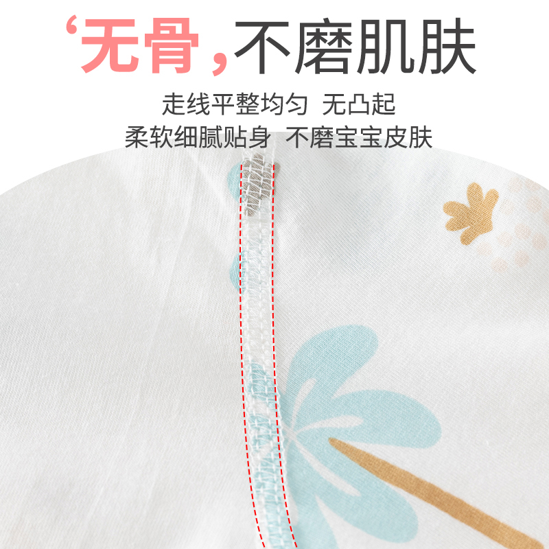 婴儿衣服夏季纯棉薄款空调房睡衣一岁初生男宝宝分体两件套装夏装
