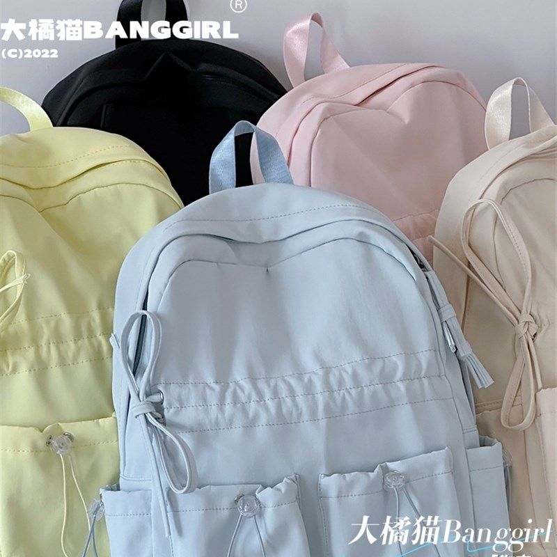 小众学院风少女尼龙双肩包甜美轻便百搭休闲大容量学生上课包,箱包皮具/热销女包/男包,双肩背包,淘宝优惠券,粉丝福利购,淘宝优惠卷