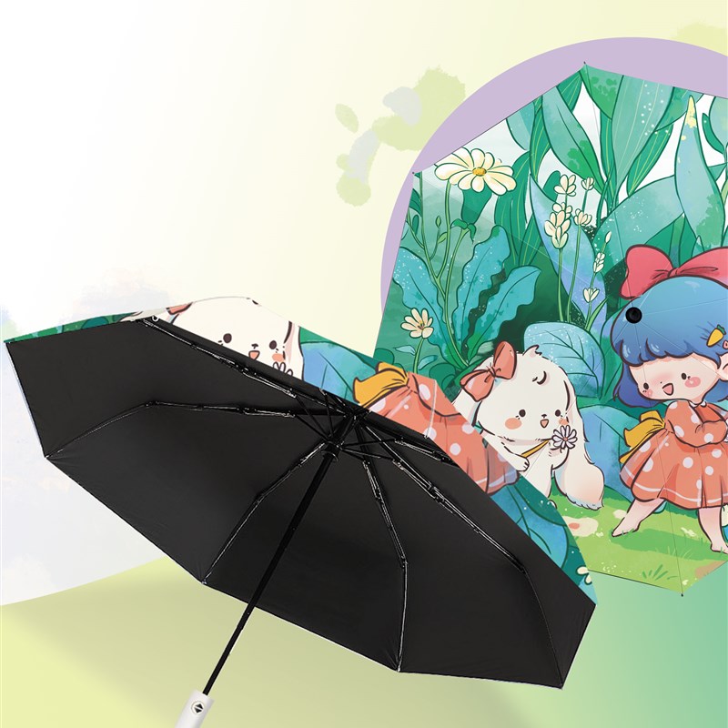 晴雨两用雨伞全自动女学生儿童可爱卡通高颜值防晒防紫外线太阳伞