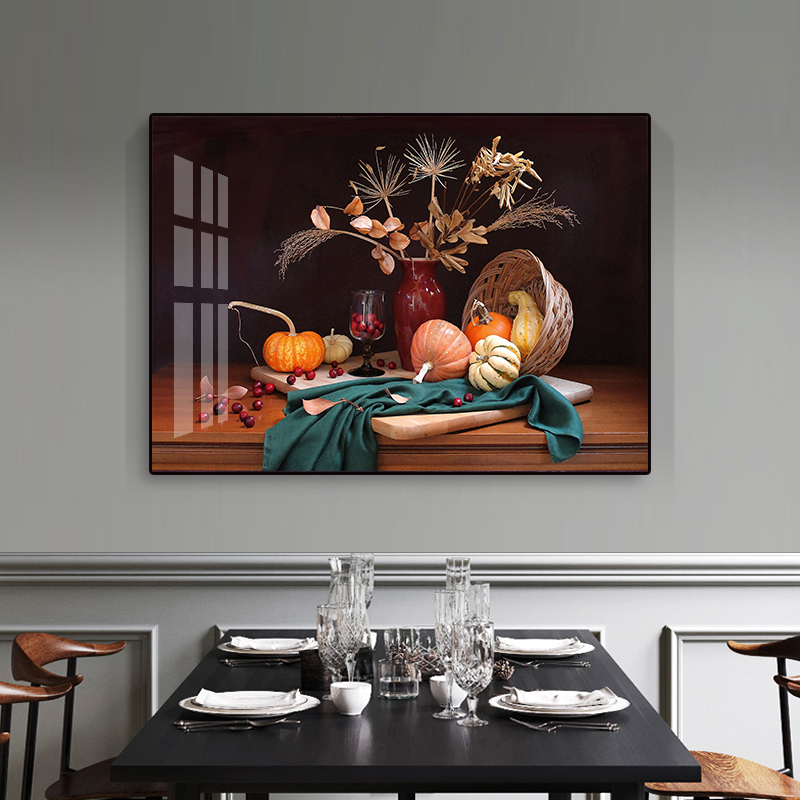 餐厅装饰画现代简约饭厅墙面装饰壁画客厅挂画水果画创意酒杯墙画图片