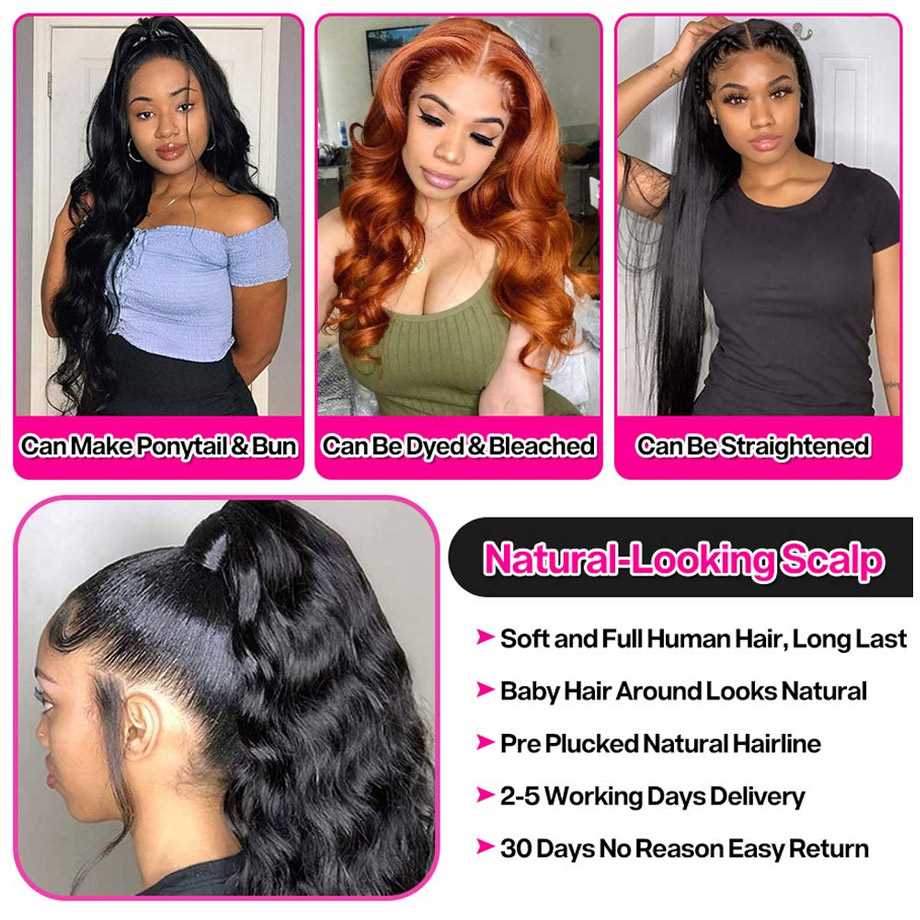 速发HD Lace Frontal Wig 6x6 Lace Closure Wig 30 Inches Body