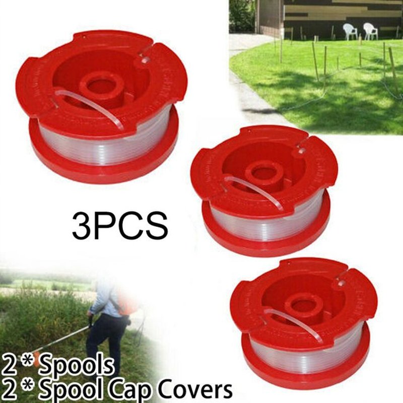 推荐3pcs Grass String Trimmer Spool Line Lawn Mower Replacem
