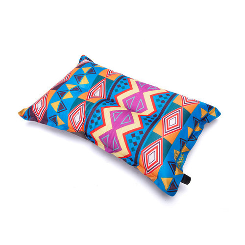 旅行旅游舒适腰靠枕自动充气护腰枕户外海绵枕办公室午睡枕头露营