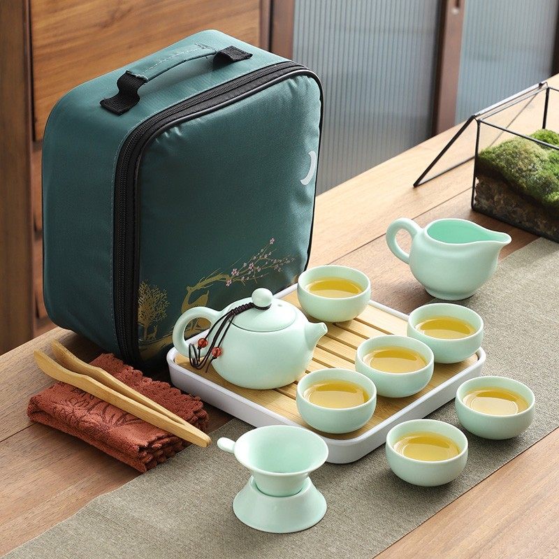 旅行功夫茶具小套装便携式包户外泡茶壶旅游简约家用茶盘定制logo,餐饮具,功夫茶具,淘宝优惠券,粉丝福利购,淘宝优惠卷