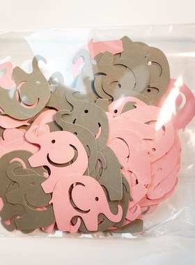 100Pcs Elephant Paper Table Confetti Scatter for 1st birthda