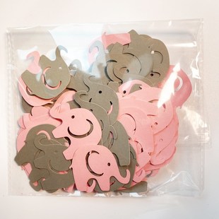 100Pcs Elephant Paper Table Confetti Scatter for 1st birthda