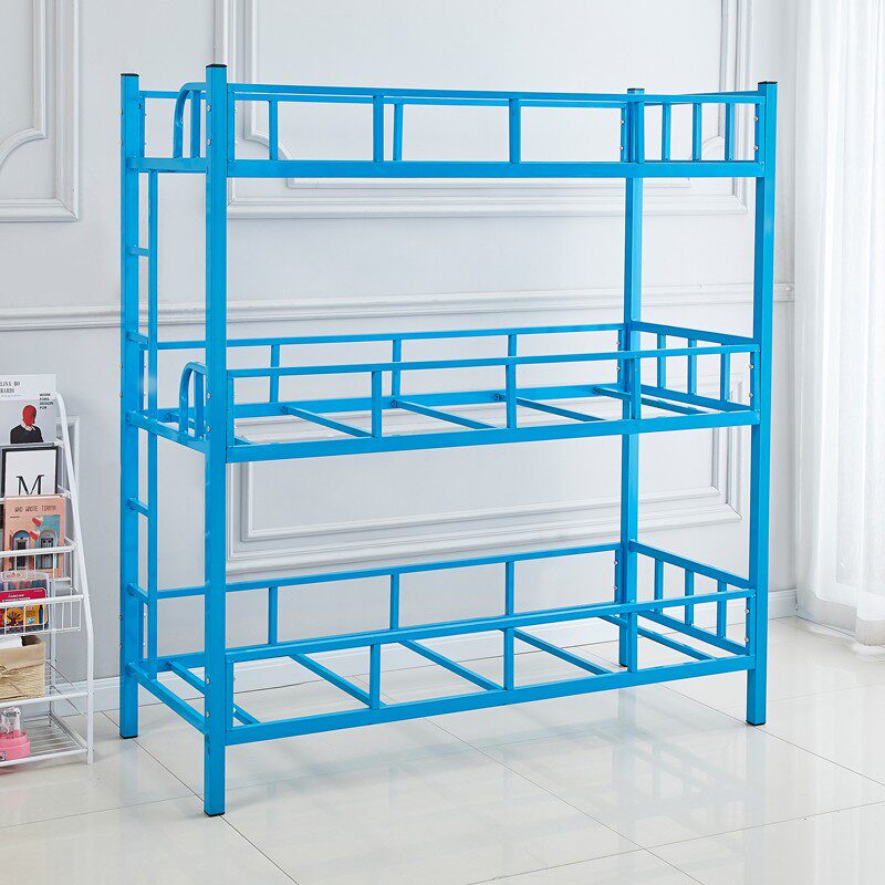 托管学生三层铁床幼儿园儿童三层床上下床午睡床午托班铁床宿舍床