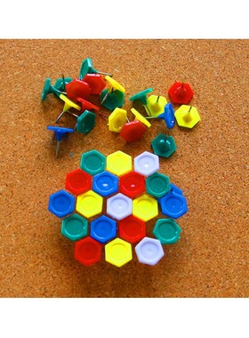 *40pcs Colored Plastic Push Pins Thumbtacks Cork Board Photo