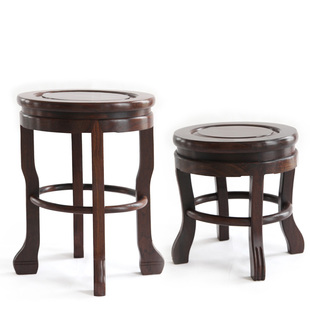 红木凳子家用鸭蛋凳仿古中式成人高凳现代简约独凳实木圆凳黑檀木