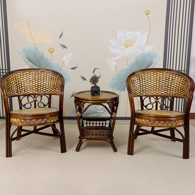 真藤椅老人单人靠背腾椅天然真藤编织休闲椅子阳台客厅藤椅三件套,住宅家具,阳台椅,淘宝优惠券,粉丝福利购,淘宝优惠卷