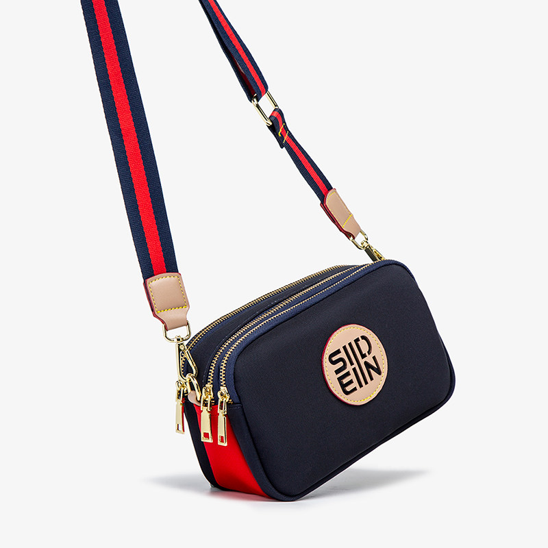 帆布小包包2023新款潮尼龙宽带斜挎包牛津布女包百搭单肩时尚休闲