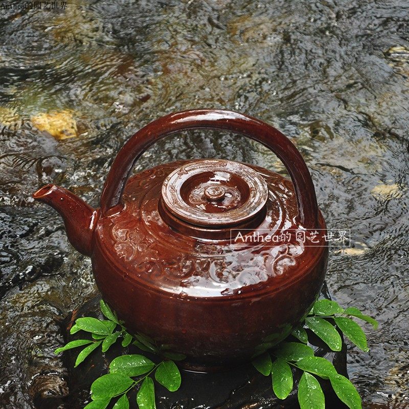提梁壶茶壶凉水壶凉茶壶大水壶陶瓷水壶老式水壶凉茶壶餐厅大茶壶