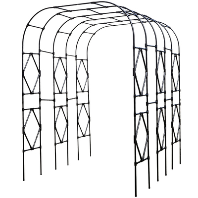 新品拱门花架爬藤架植物月季欧月攀爬花铁艺花园庭院户Z外拱形门