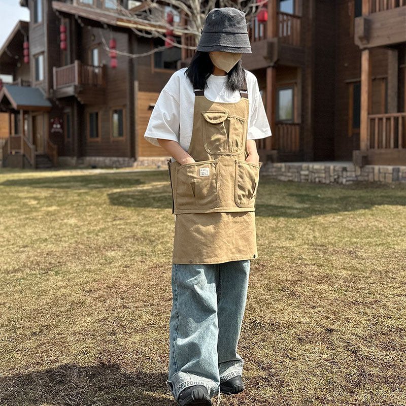 美式帆布男围裙定制logo工园艺手作理发师咖啡师女围腰防污工作服,家庭/个人清洁工具,围裙,淘宝优惠券,粉丝福利购,淘宝优惠卷