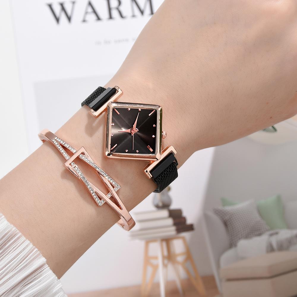 速发Luxury Bracelet Watches For Women Simple Purple Magnetic 手表 国产腕表 原图主图