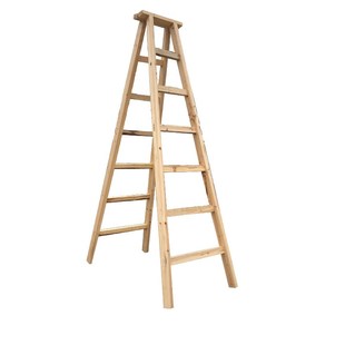 木质梯 1米9双侧梯 家用工程梯 实木人字梯 木梯子