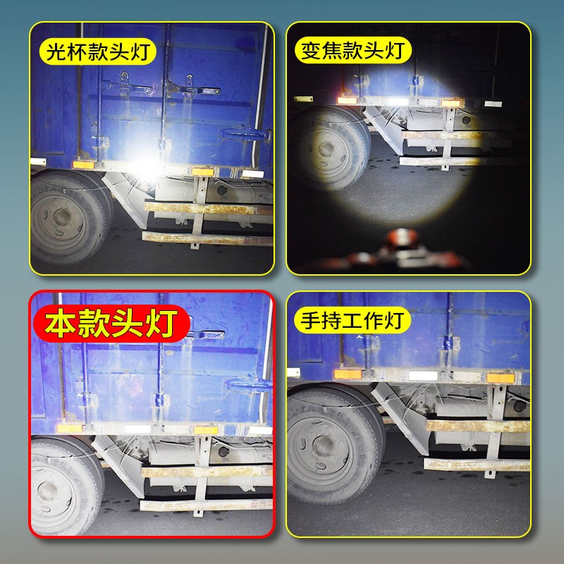 头戴式强光头灯超长o续航大泛光超亮大面积汽修应急工作散光矿灯