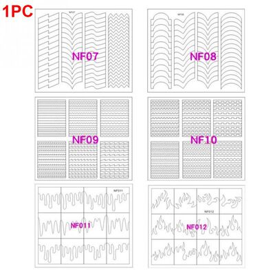 推荐Fire Nail Vinyls Stencil  Stickers Fires on Manicure Ste