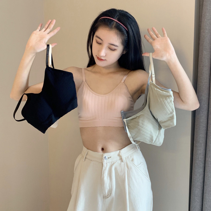 新品内衣女无钢圈美背文胸小胸聚拢运动背心胸罩少女学生高中抹胸