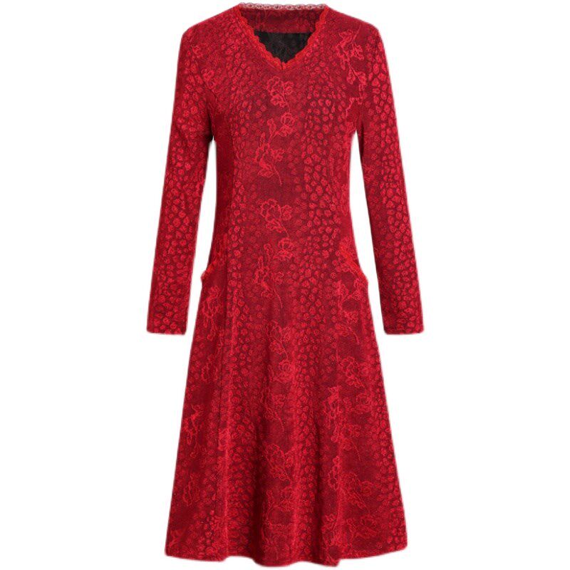 婚礼妈妈礼服新娘k母亲嫁女儿连衣裙春秋喜婆婆丈母娘参加结婚宴