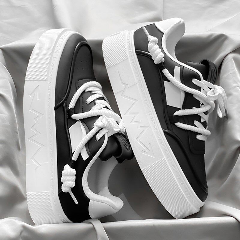 小白鞋男款夏季2024新款休闲运动男鞋青少年白色增高百搭透气板鞋