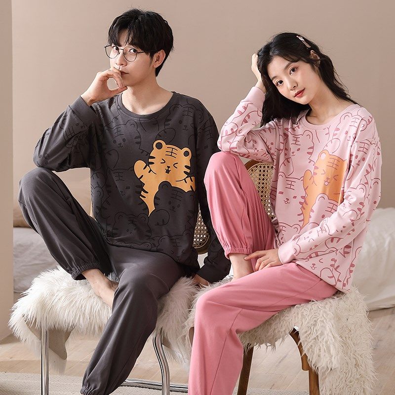 情侣睡衣春秋款长袖裤韩版套头休闲家居服男秋冬季全棉女套装,女士内衣/男士内衣/家居服,睡衣/家居服套装,淘宝优惠券,粉丝福利购,淘宝优惠卷