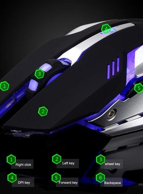 Rechargeable Wireless Gaming Mouse T1 Wireless Mouse Colorfu