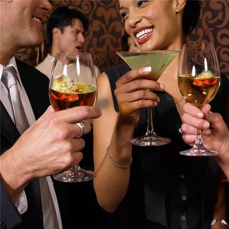 3D Skull Silicone Mold Ice Cube Maker Chocolate Mould Tray I