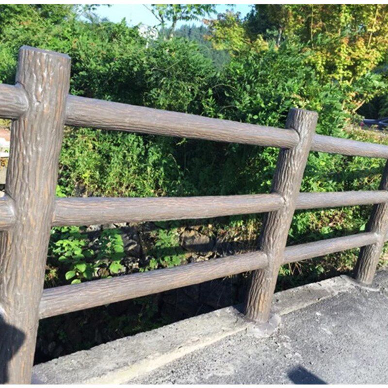 仿木护栏仿古水i泥栏杆景区仿树藤混凝土预制护栏扶手鱼池围栏栅