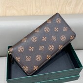 时尚 大容量手拿包拉链手包 钱夹女式 老花女士钱包韩版 多卡位中长款