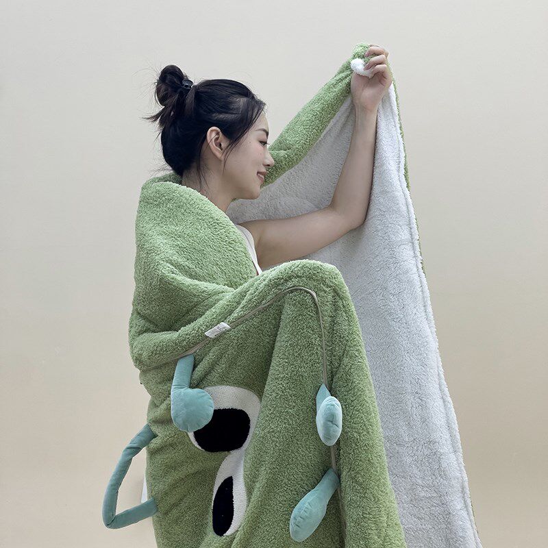 手拎款!加厚加绒大眼仔抱枕被子两用车上枕头被办公室午休盖毯靠,居家布艺,抱枕被,淘宝优惠券,粉丝福利购,淘宝优惠卷