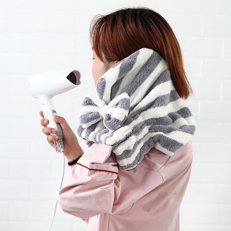 *Dry Hair Cap Shower Caps Bowknot Turban  Cute Quick-drying