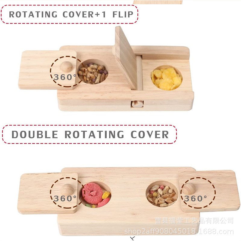 现货竹制仓鼠喂食器金丝熊仓鼠零食盘觅食玩具仓鼠豚鼠兔子喂食器