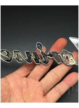 2pcs 3D Metal Lorinser Logo Car Front Grille Grill Badge Emb