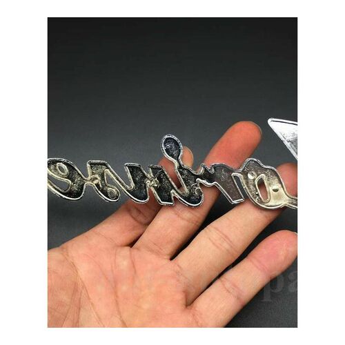2pcs 3D Metal Lorinser Logo Car Front Grille Grill Badge Emb