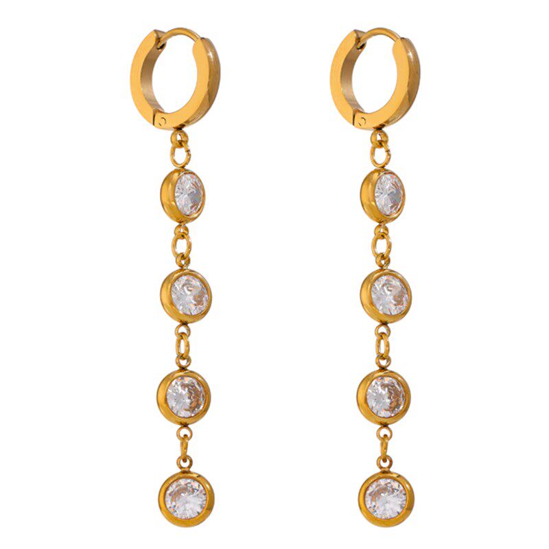 小众高货Yhpup 316L Stainless Steel Jewelry Stylish Cubic Zir