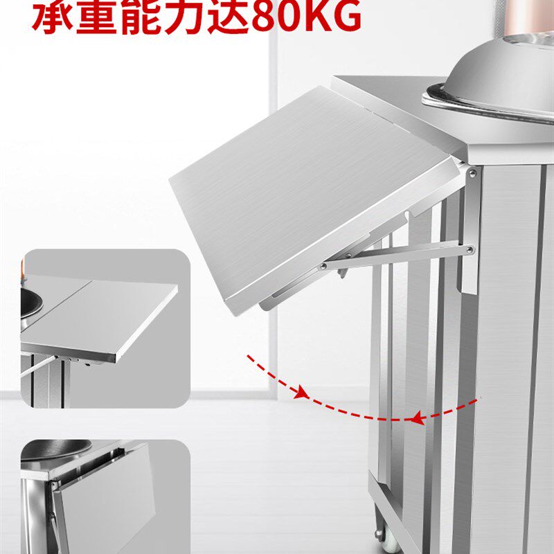 柴火灶农村家用无烟新式不锈钢移动土灶台户外水箱节能烧木柴炉子