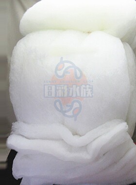 鱼缸过滤棉高级白棉水族箱鱼池过滤棉103X38CM(10U块)1扎懒人棉包