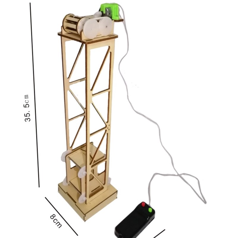 速发科技小制作发明 电梯升降机模型 防抱死设计机构应用