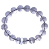 新品 天然千层灰幽灵手串 原矿晶体通透异象灰色水晶手链珠宝首饰