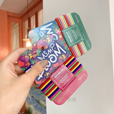 Daily colorful elastic net red Korean hairband headband girl