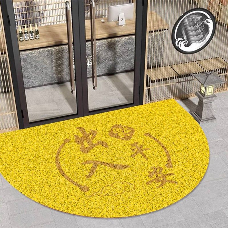 半圆形金色丝圈地垫商铺门口脚垫安家用进门入户防滑门垫,居家布艺,入户地垫,淘宝优惠券,粉丝福利购,淘宝优惠卷