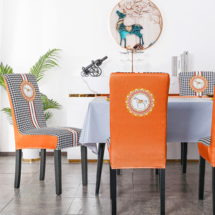 餐桌椅子套罩椅垫套装坐垫子靠背一体家用台布高级感凳子酒店桌布