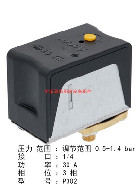 咖啡机锅炉压力开关 P302半自动咖啡机压控开关蒸汽压力开关