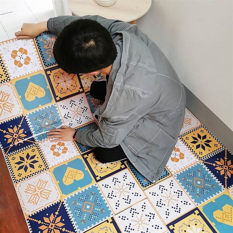 厨房地板贴阳台地贴瓷砖贴纸卫生间地面装饰花砖自贴壁.纸自粘防,家居饰品,地贴,淘宝优惠券,粉丝福利购,淘宝优惠卷