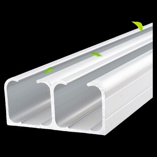 实木门双玻璃门折叠推拉门滑轨滑轮吊轨吊轮导轨移门轨道滑道吊轨